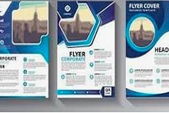 design a flyer, banner brochure, leaflet, postcard design and church flyer