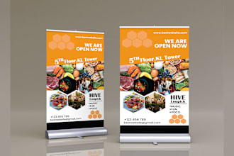 do outstanding  roll up banner  or  banner or billboards design