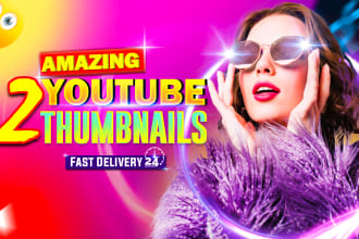 design attractive and amazing high quality youtube thumbnails
