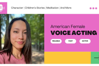 be your female voice actor for characters