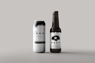 design modern beer or soda,logo and branding