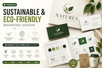 design a minimalist, modern eco friendly logo and brand identity