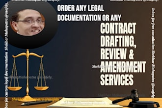be your virtual lawyer and draft review revise contracts
