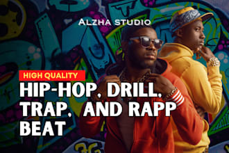 produce hiphop, rap, drill, and trap beat within 24 hours