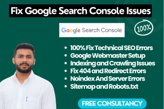 fix google search console, index coverage issue, 404 errors, url redirect