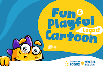 design a fun and playful cartoon logo