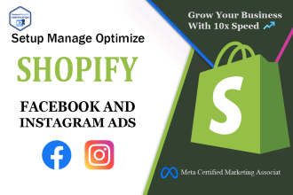 set up shopify facebook and instagram ads campaign for leads and sales