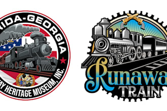 do make an modern custom train, railway logo