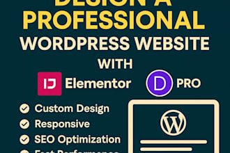 design a professional wordpress site using elementor pro or divi pro
