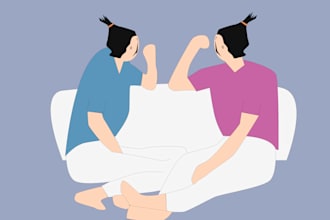 create a digital vector flat character