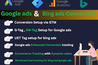 setup google ads bing ads enhanced conversion for shopify, wordpress, and wix