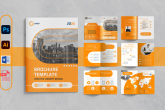 design company profile, brochure, annual report, proposal or catalog