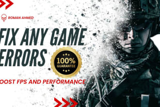 fix any game crash, bugs and software related issues and boost performance