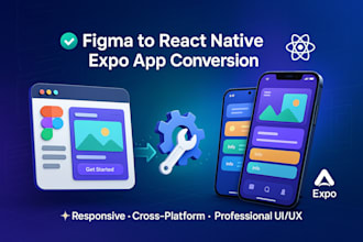 convert figma to react native expo mobile app