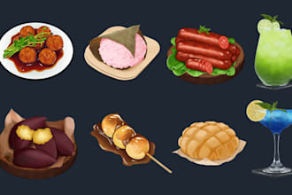 make 2d game assets, props, icons, objects