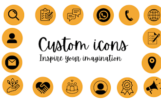 design creative, unique and modern custom icon