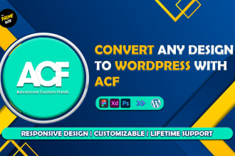 convert xd, figma, to wordpress using advanced custom fields