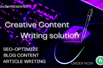 write SEO optimized content and article