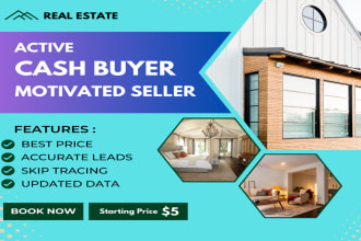 provide active cash buyer and motivated seller leads with skip tracing