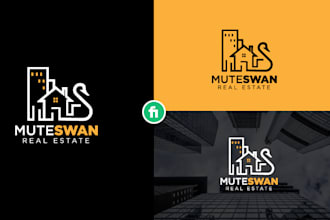property construction mortgage real estate logo design
