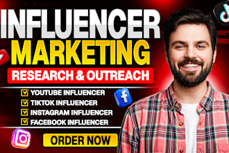 do micro influencer research and complete outreach for influencer marketing