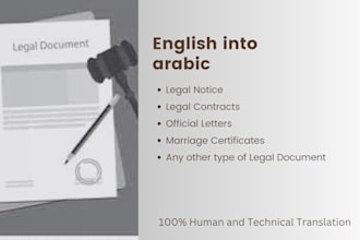 provide english and arabic legal translation