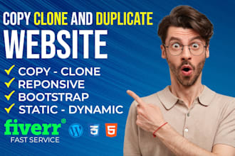 create, copy clone website in HTML CSS bootstrap