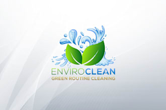 create high quality washing, home cleaning, lawn care and landscape logo