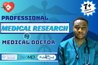 do research for medical blog and articles, nursing, public health, healthcare