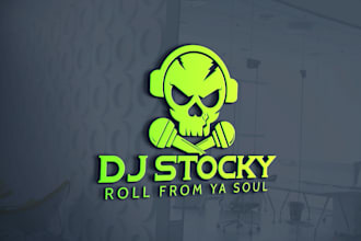 make fascinating logo about dj, music hand drawn, rock, rap hiphop custom
