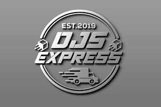 design professional logo about trucking logistics delivery transports company