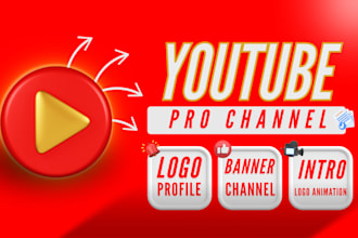 design a custom youtube logo, banner, and intro for your channel