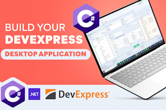 create a desktop application using c sharp  devexpress winforms
