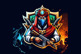 design awesome modern arabian gaming esport mascot logo for you