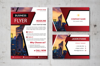 design a professional poster, postcard and thank you card