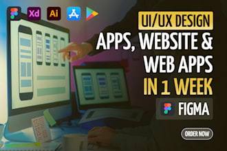 design modern websites, ios and android mobile apps in figma UI UX design