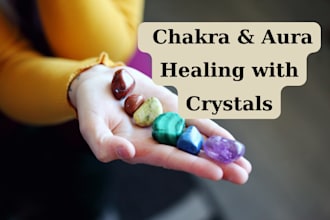 offer chakra and aura healing with crystals