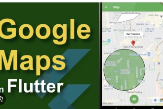 develop flutter for google map application for transport and delivery partner