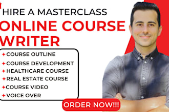 create online course content, course curriculum, healthcare course, video course