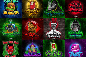 create graffiti illustration for your logo or brand