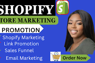 do a shopify marketing, shopify sales manager for tik tokers