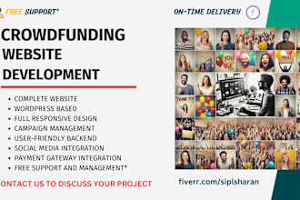 build a custom wordpress crowdfunding website for you