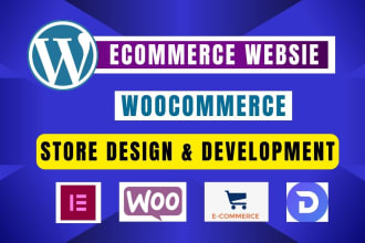 build wordpress ecommerce, woocommerce store or online store