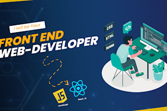 be your front end web developer in react and javascript