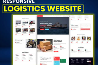 build logistics, cargo, shipping, freight transport website