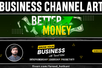 design an amazing business youtube banner or channel art