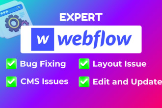 expertly fix webflow bugs, issues and solve errors