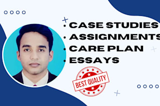 do your nursing case studies, care plan and assignments