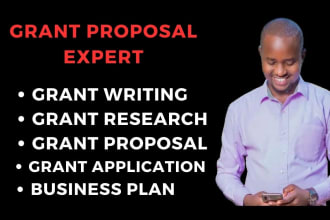 grant research, write a grant proposal, and write your grants