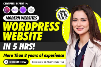 design a responsive wordpress website within 5 hours